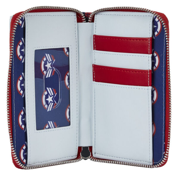 Marvel Falcon Captain America Cosplay Zip Around Wallet - Image 2