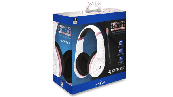 PS4 Rose Gold Edition Stereo Gaming Headset - Abstract White - Image 4