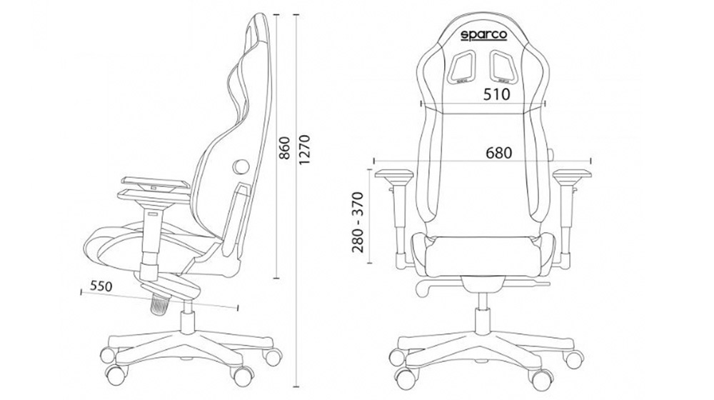 GRIP Gaming/office chair Black/Redsky - Slika 4