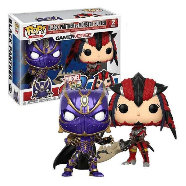 Capcom vs Marvel POP! Vinyl 2-Pack Black Panther vs Monster Hunter